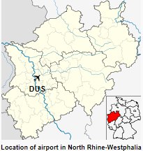 DUS is located in North Rhine-Westphalia
